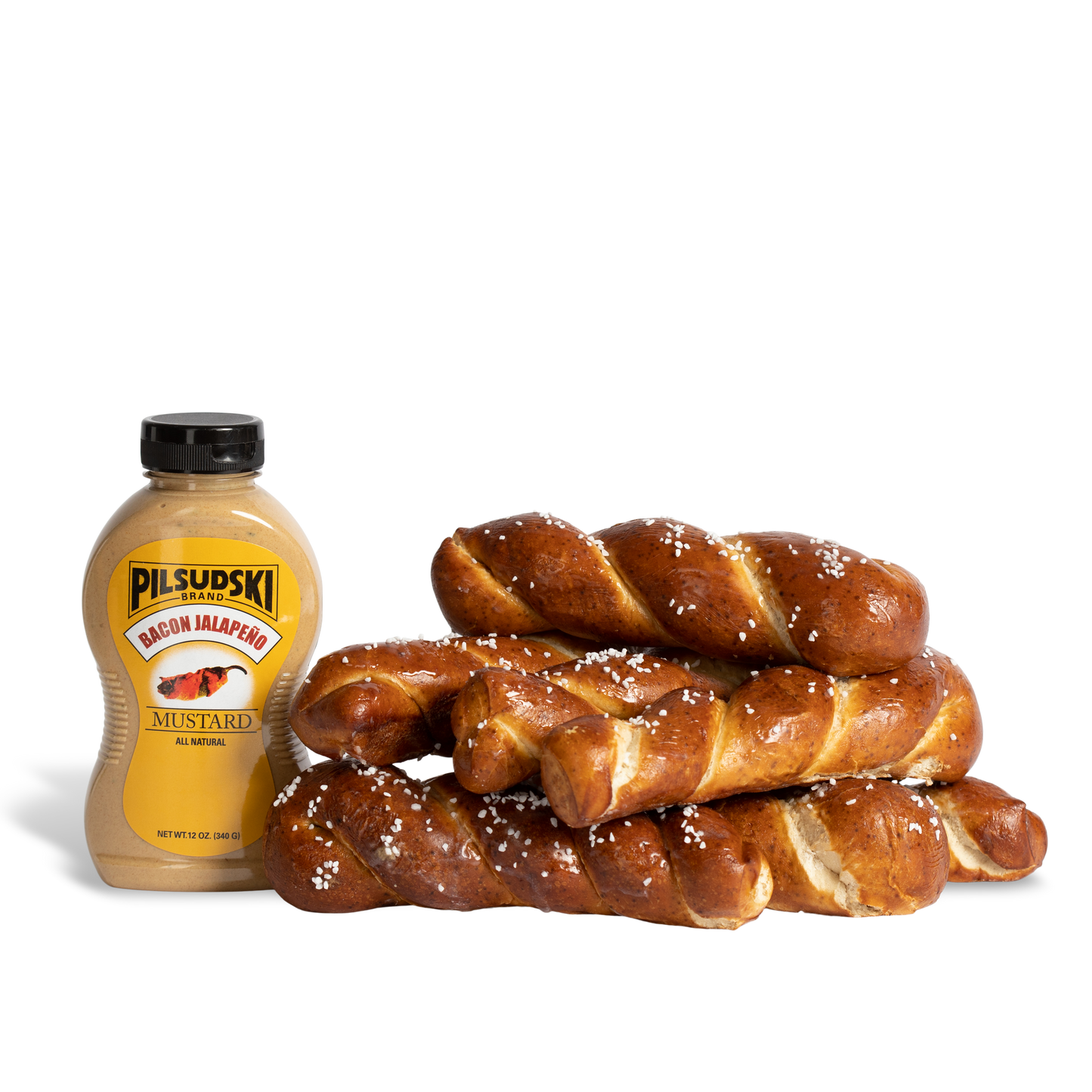 Pretzel Braids Bacon Jalapeno Mustard
