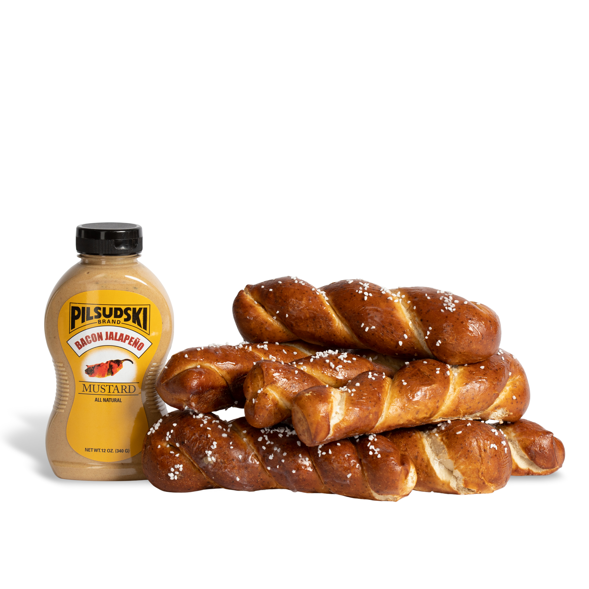 Pretzel Braids Bacon Jalapeno Mustard