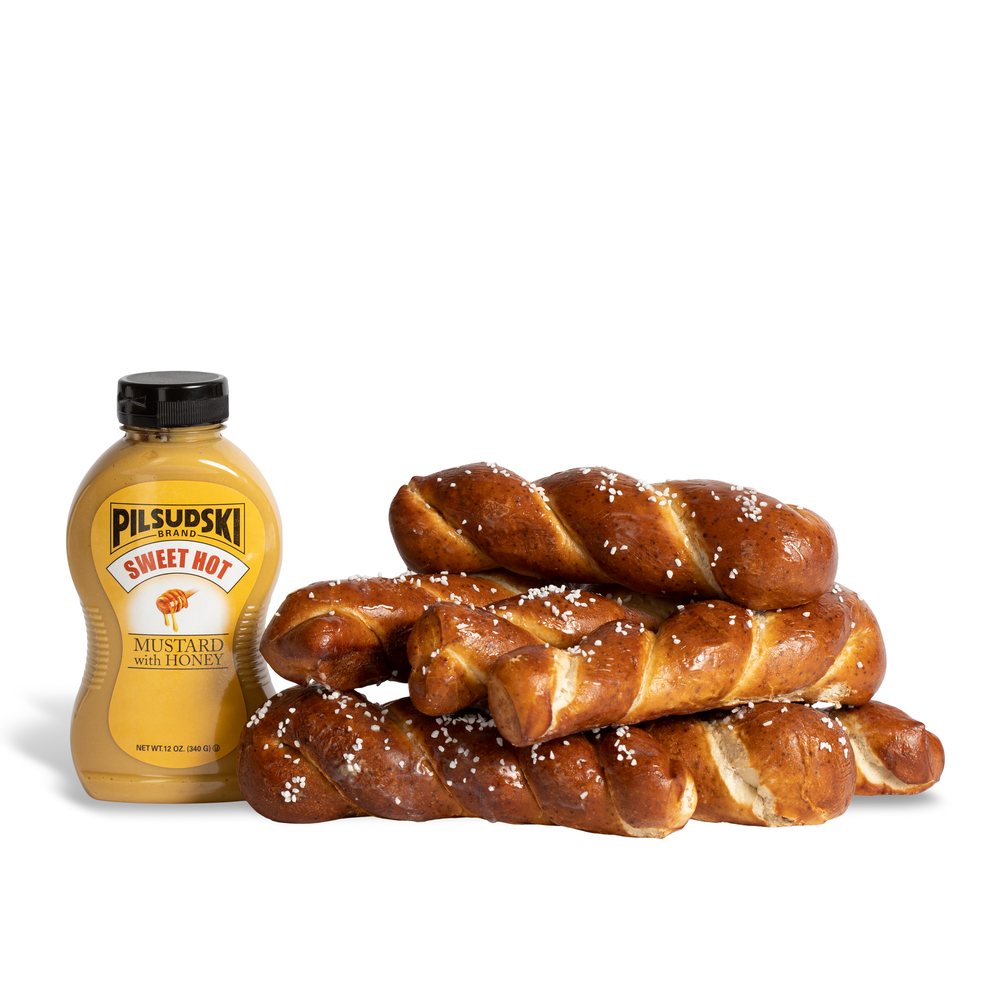 Pretzel Braids Sweet Hot Mustard