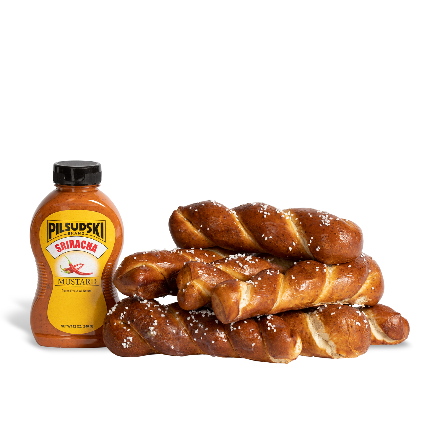 Pretzel Braids Sriracha Mustard