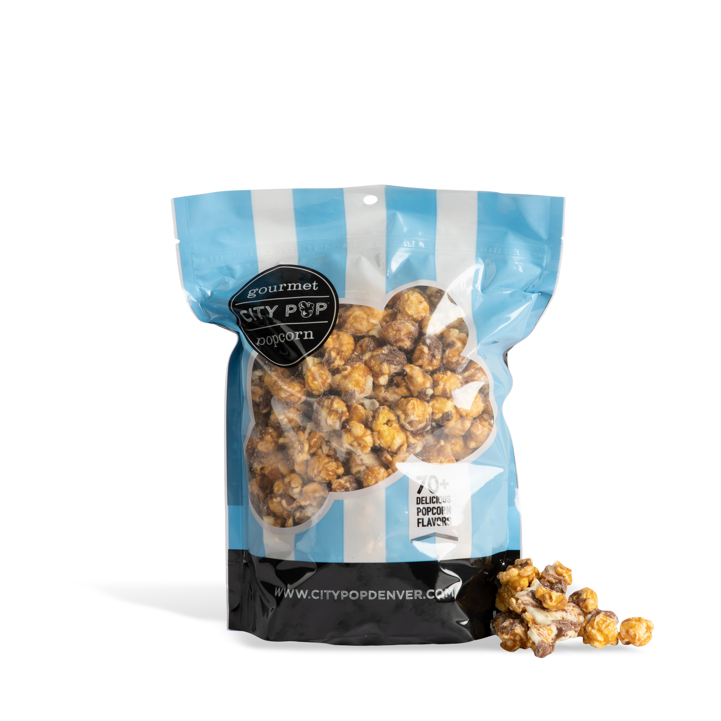City Pop Chocolate Drizzle Popcorn Bag With Kernel