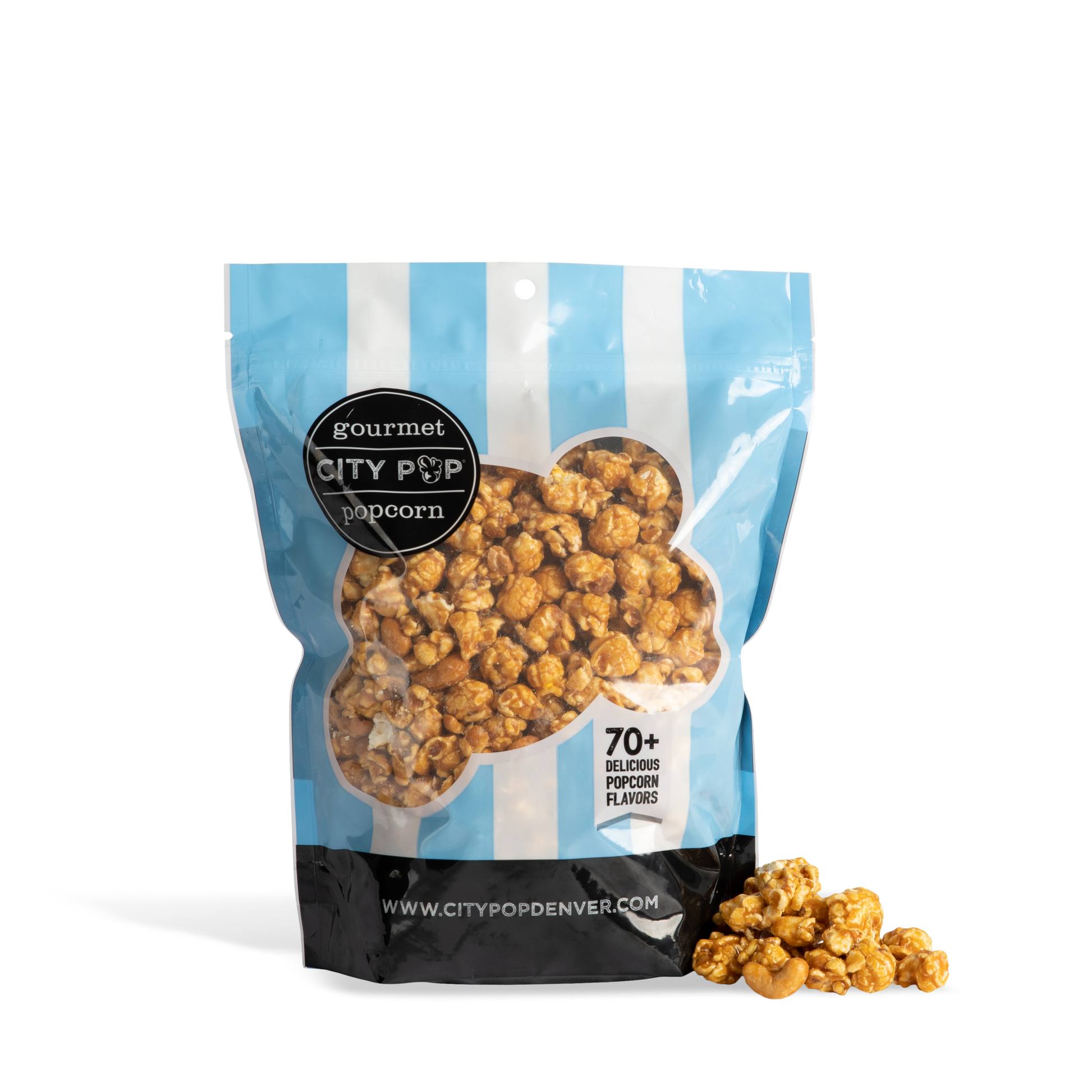 City Pop Caramel Cashew Popcorn Bag With Kernel
